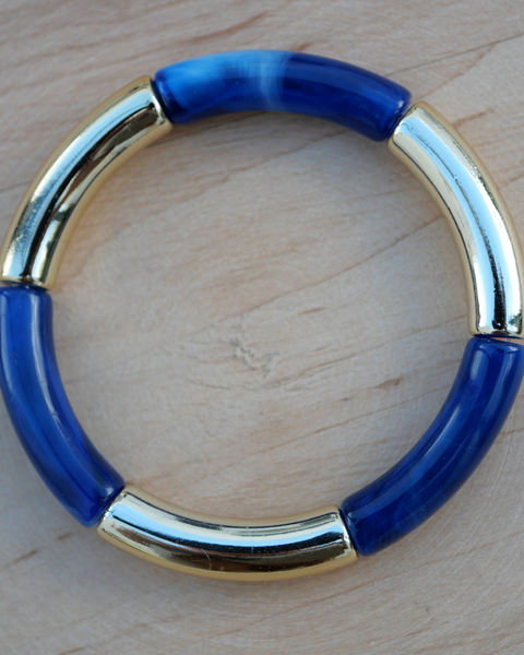 Marbré bleu et doré