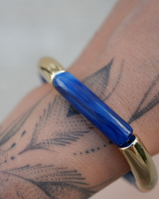 Marbré bleu et doré