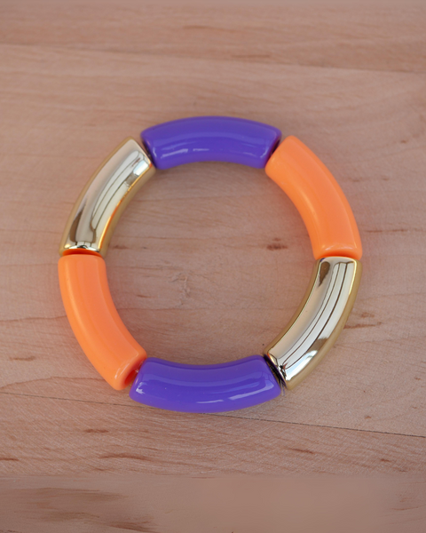 Violet, orange et doré - Grand modèle